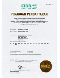 Lembaga Pembangunan Industri Pembinaan Malaysia. REF: A211742 G3 ME E11 G6